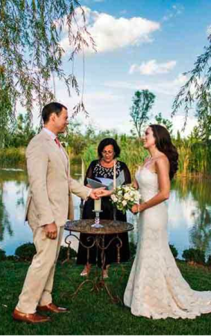 A symbolic ceremony by the lake